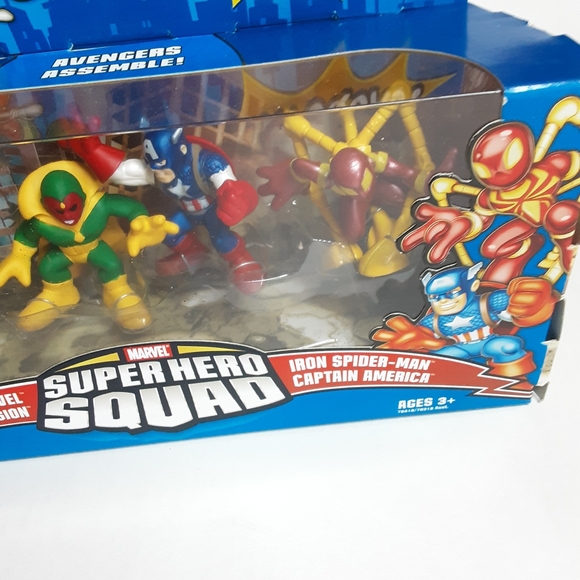 MARVEL SUPER HERO SQUAD  MS. MARVEL VISION IRON SPIDER-MAN CAPTAIN AMERICA - Picture 4 of 7